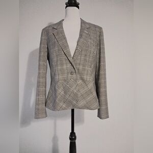 Women's Gray Plaid Blazer Size 14